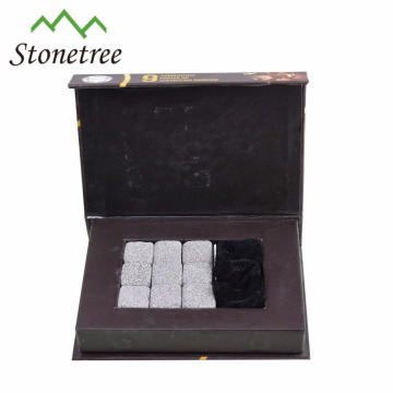 Accessoires naturels adaptés aux besoins du client uniques de barre en pierre de barre de pierre de whiskey de lave